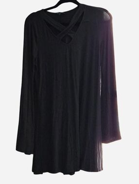 Express Black Soft Long Sleeve Dress